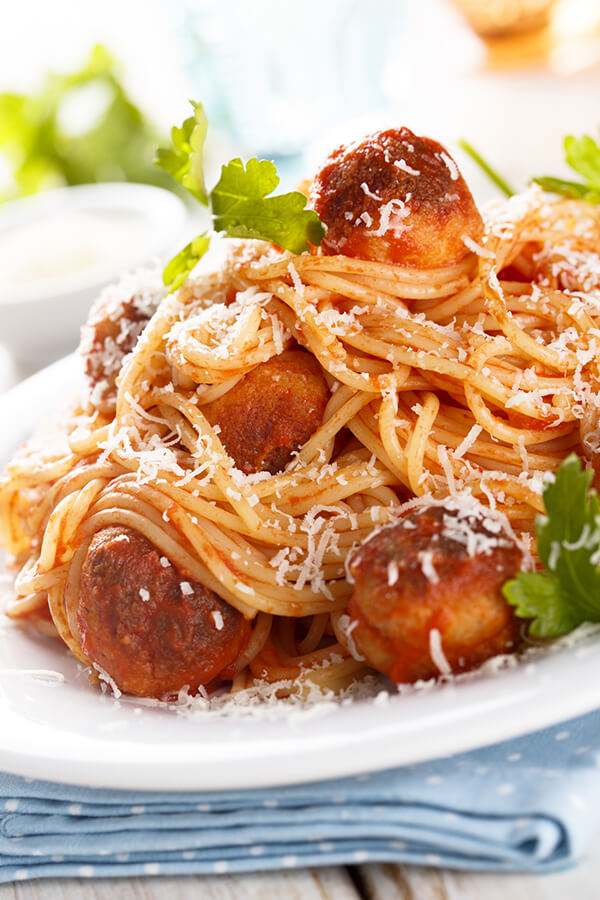 Lightened Up Traditional Spaghetti & Meatballs Recipe