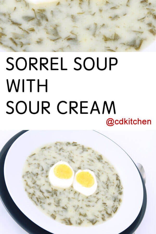 Sorrel Soup With Sour Cream Recipe | CDKitchen.com