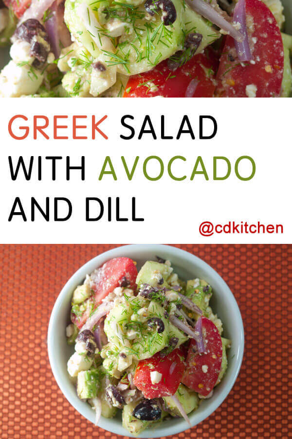 Greek Salad with Avocado and Dill Recipe