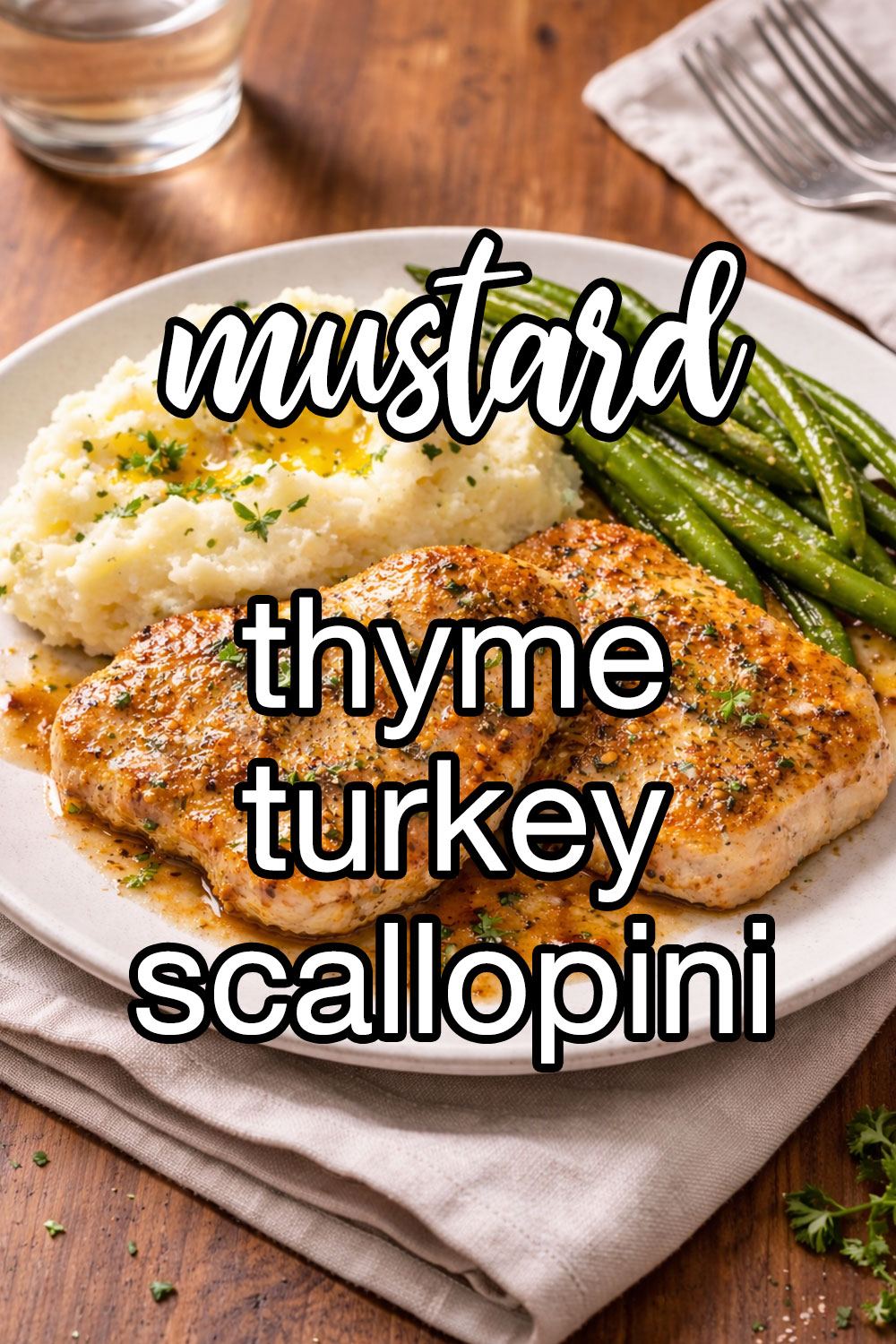 Mustard and Thyme Turkey Scallopini Recipe