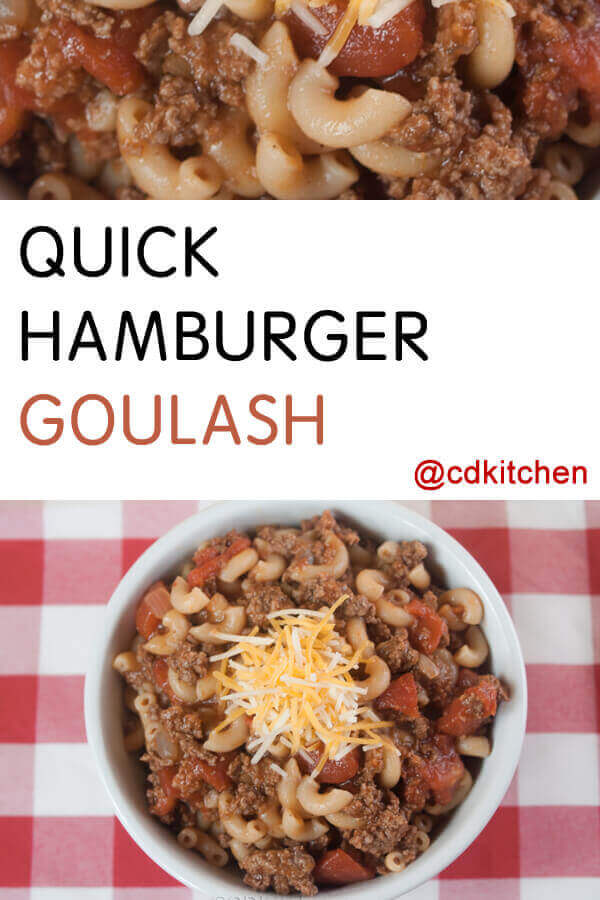 Quick Hamburger Goulash Recipe | CDKitchen.com