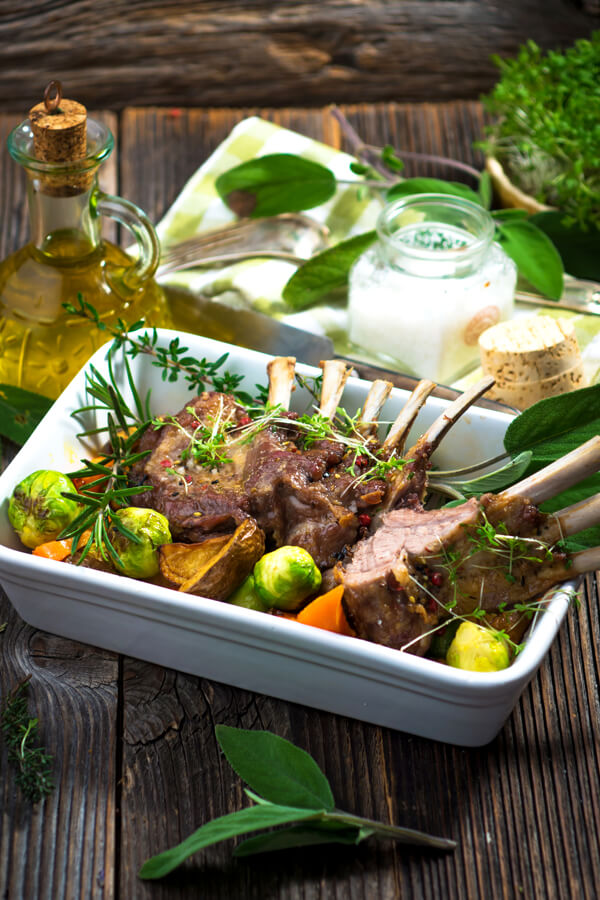 Roasted Rack of Lamb with Lavender Honey and Herbes de Provence Recipe ...