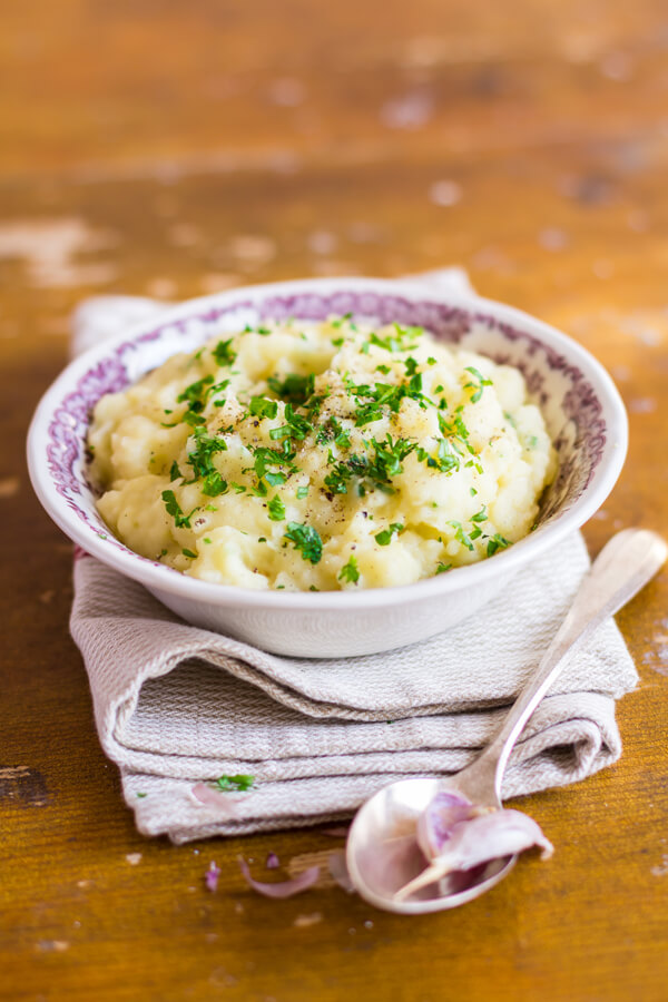 Rustic Garlic Mashed Potatoes Recipe