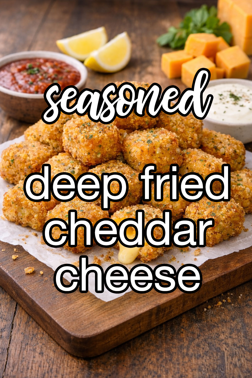 Seasoned Deep Fried Cheddar Cheese Recipe