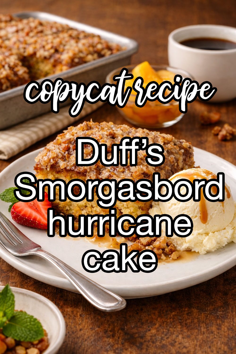 Duff's Smorgasbord Hurricane Cake Recipe