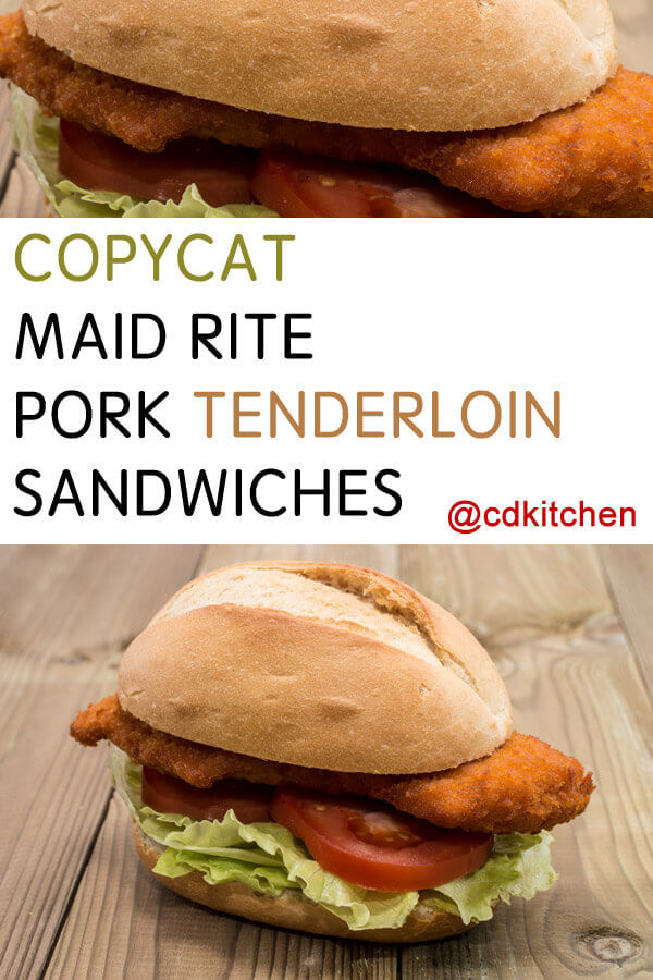 Maid-Rite Pork Tenderloin Sandwiches Recipe
