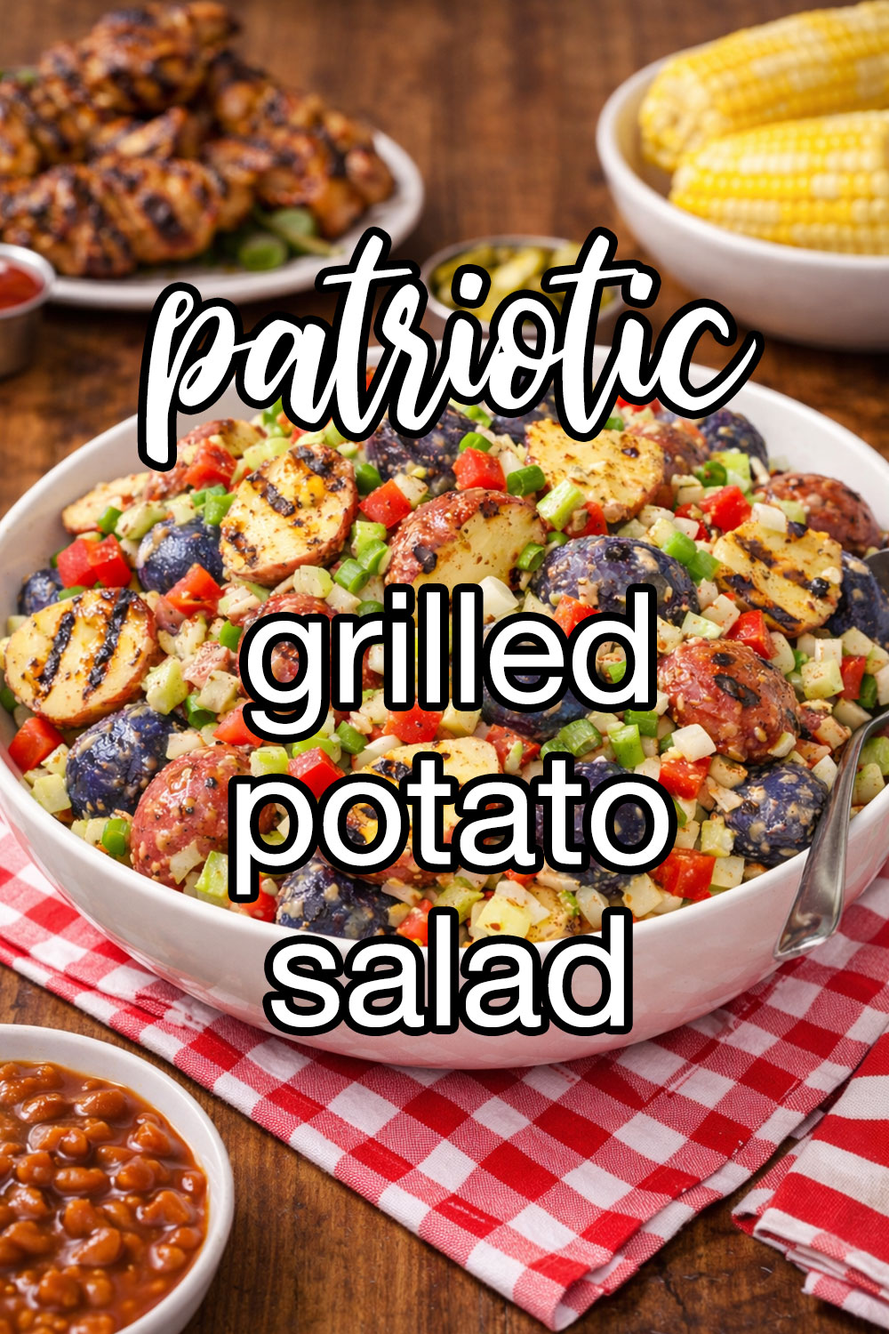 Patriotic Grilled Potato Salad Recipe