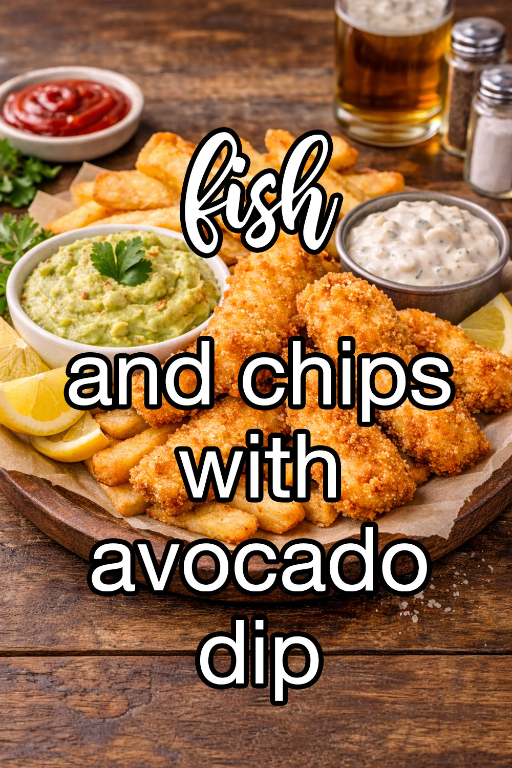 Chris Noth's Fish And Chips With Chipotle Avocado Dip Recipe