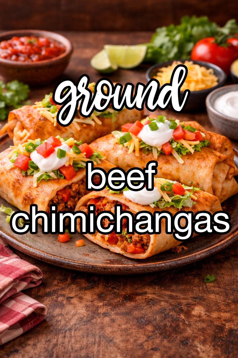 Ground Beef Chimichangas Recipe