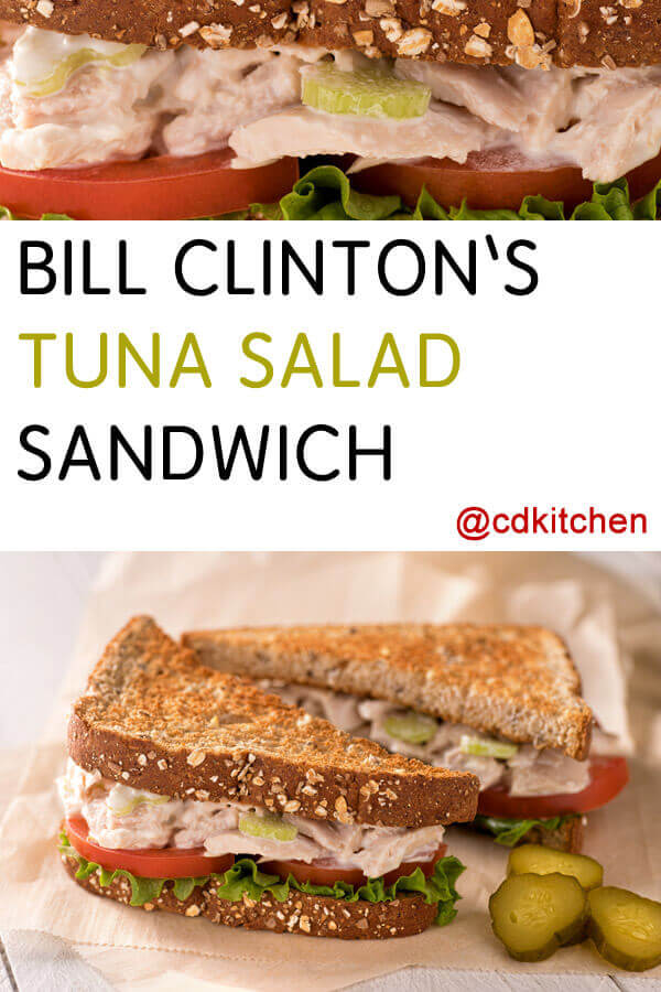 Bill Clinton's Tuna Salad Sandwich Recipe | CDKitchen.com