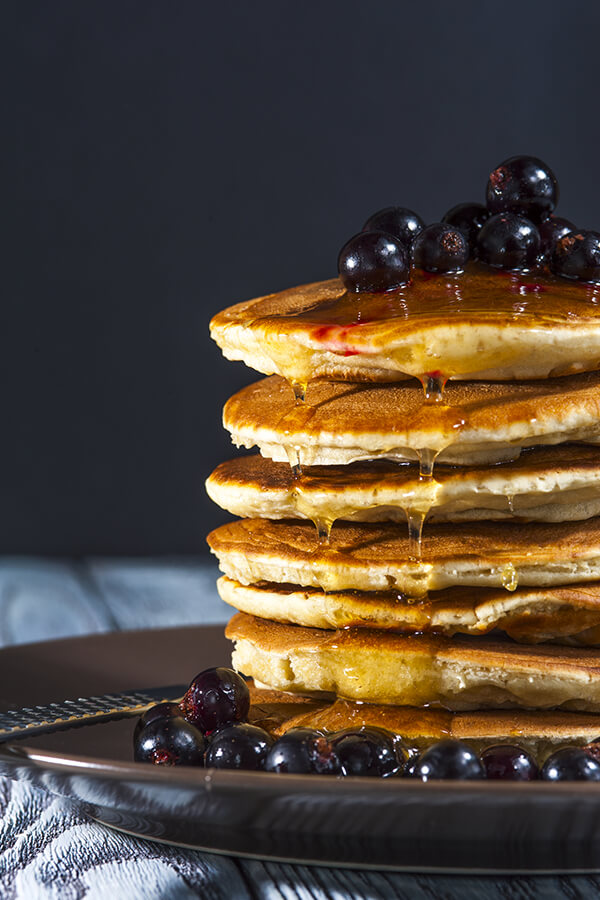 Deluxe Pancakes with Caramel Butter Syrup Recipe