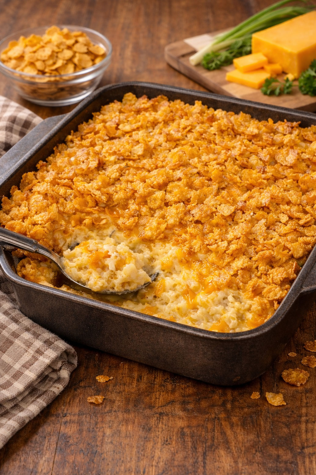 Cornflake Topped Potatoes (Heart Attack Potatoes) Recipe