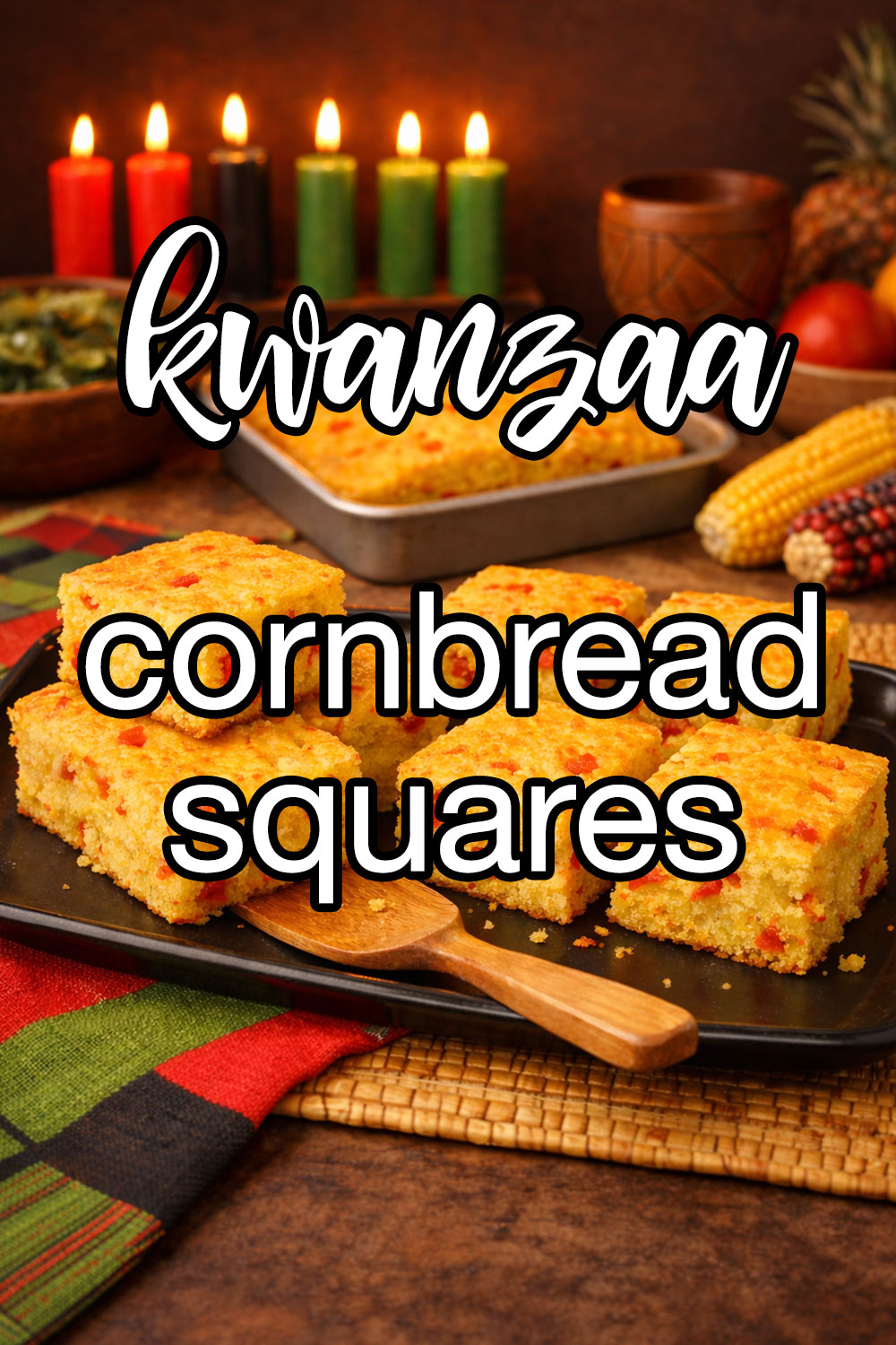 Kwanzaa Cornbread Squares Recipe