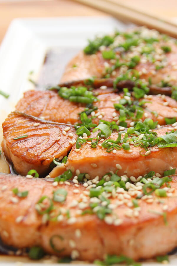 Sesame-Teriyaki Salmon Recipe | CDKitchen.com