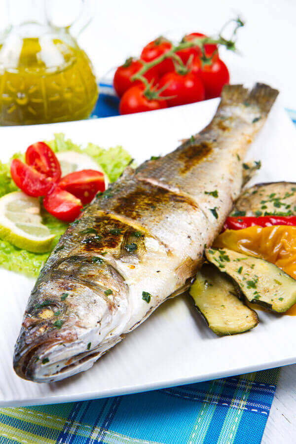 Whole Grilled Bass with Fennel and Orange Basil Vinaigrette Recipe ...