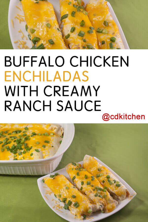 Buffalo Chicken Enchiladas With Creamy Ranch Sauce Recipe Cdkitchen Com