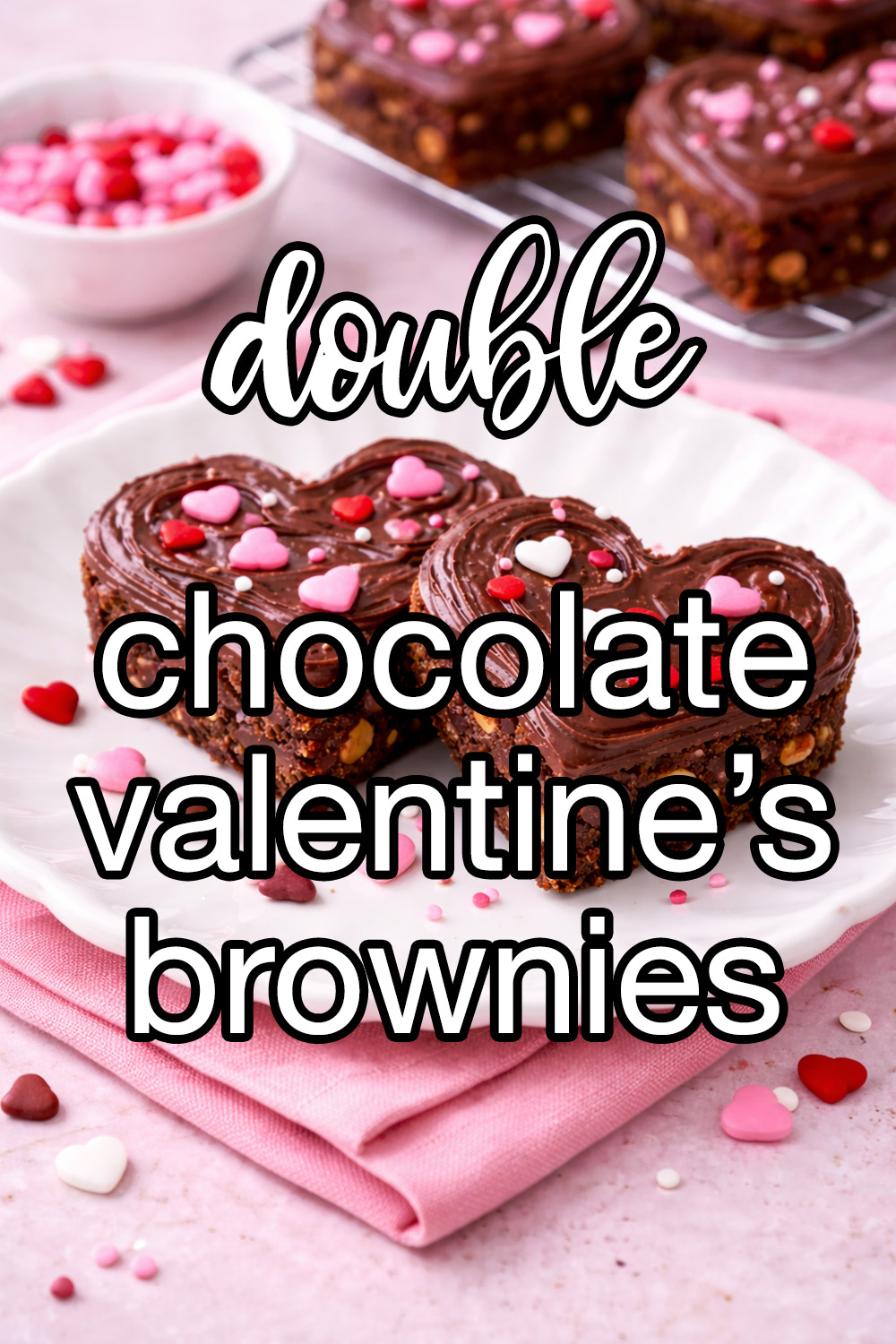 Awesome Double Chocolate Valentine's Brownies Recipe