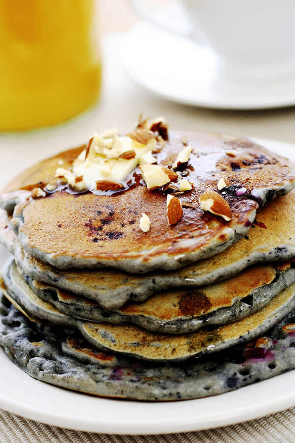Almond And Blueberry Pancakes Recipe