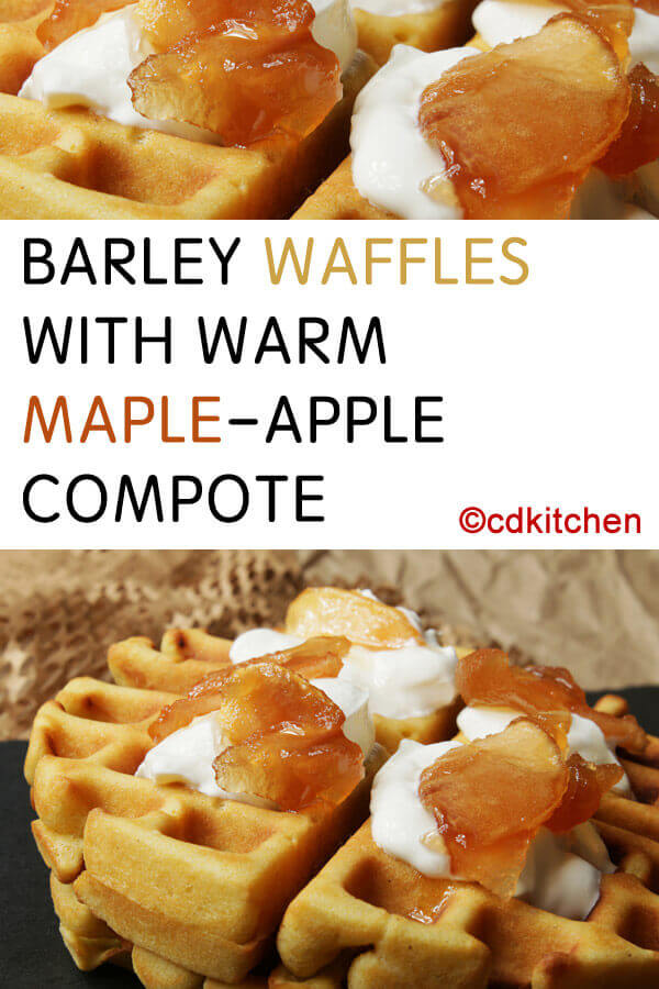 Barley Waffles With Warm Maple-Apple Compote Recipe