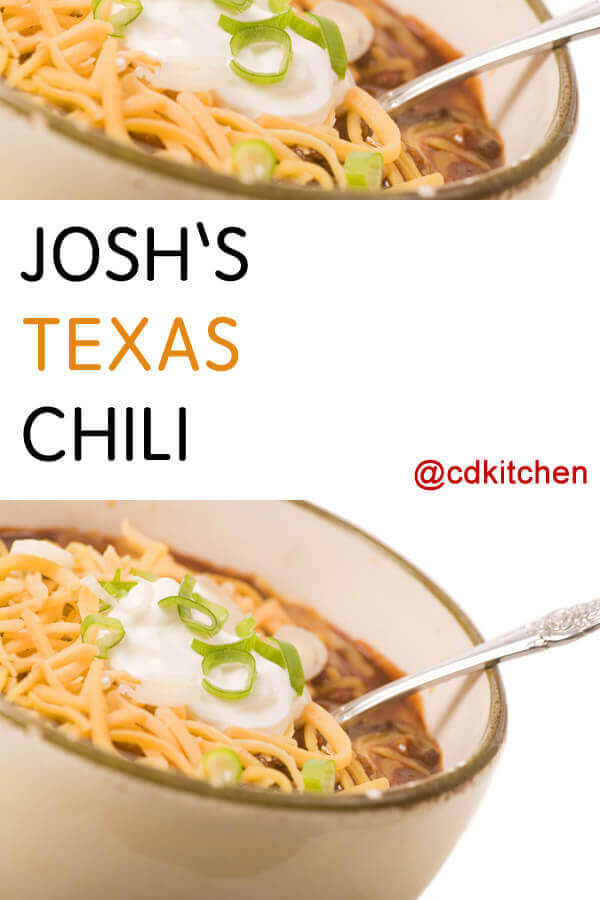 Josh's Texas Chili Recipe