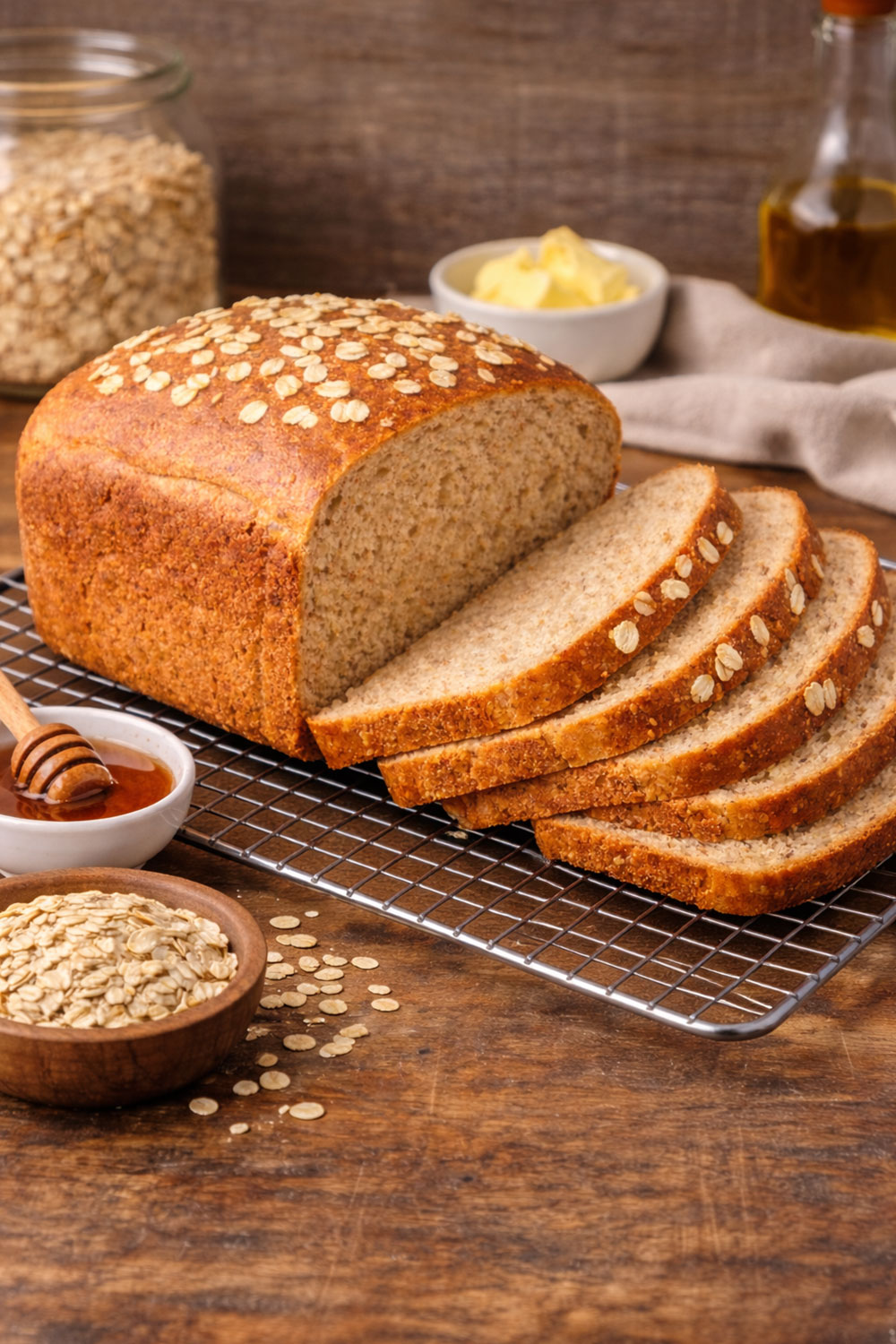 Whole Wheat Oatmeal Bread Recipe