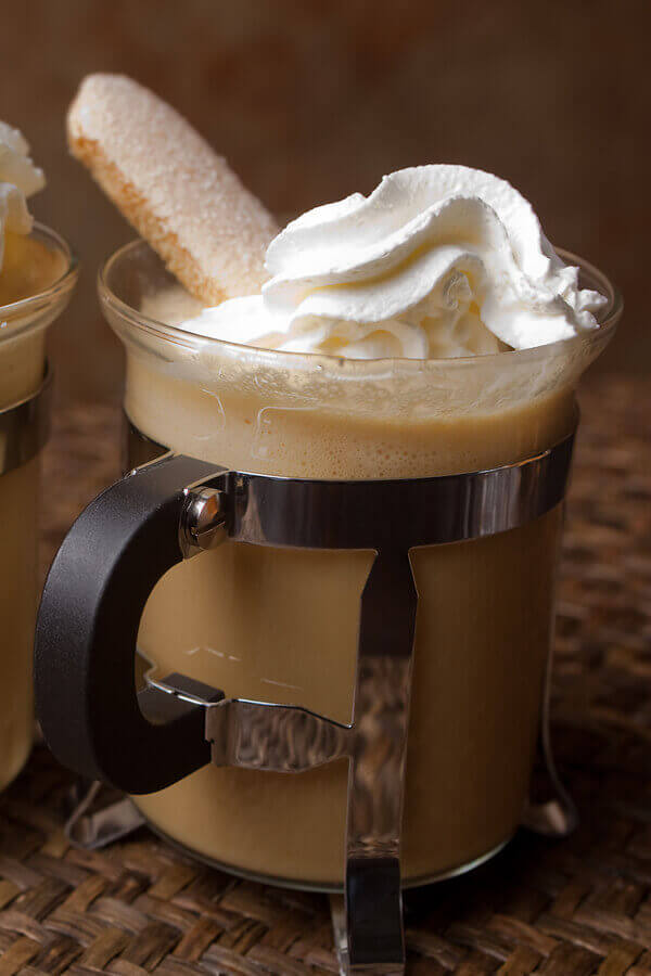 Hot Orange Mocha with Grand Marnier Whipped Cream 