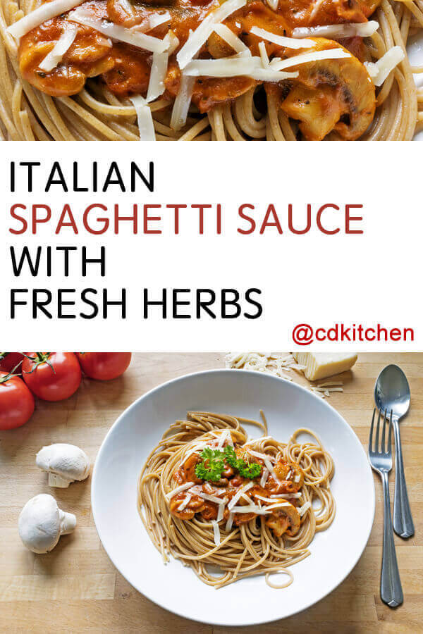 Italian Spaghetti Sauce With Fresh Herbs Recipe