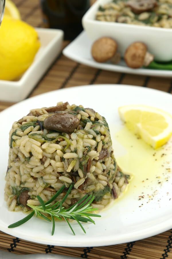 Risotto With Spinach And Mushrooms Recipe
