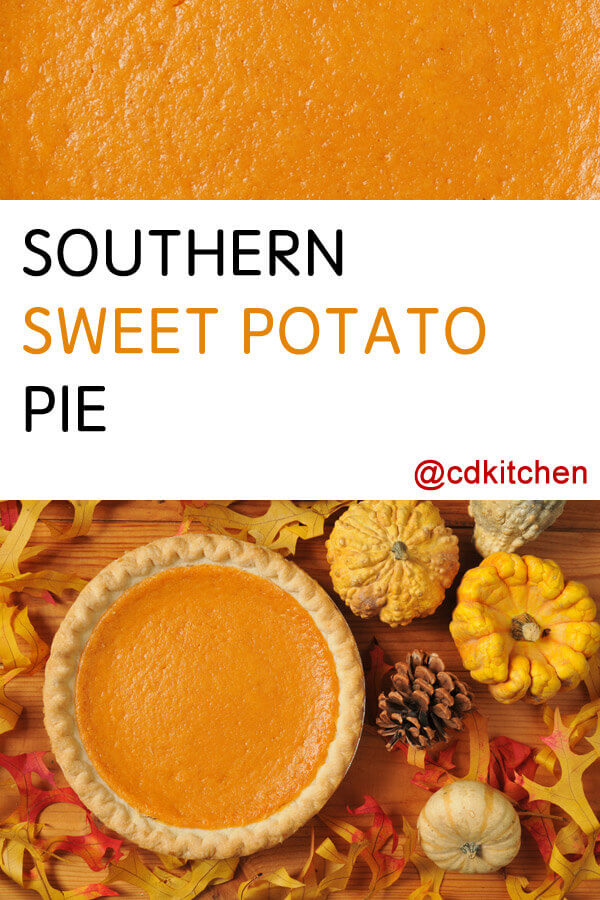 Southern Sweet Potato Pie Recipe from CDKitchen.com