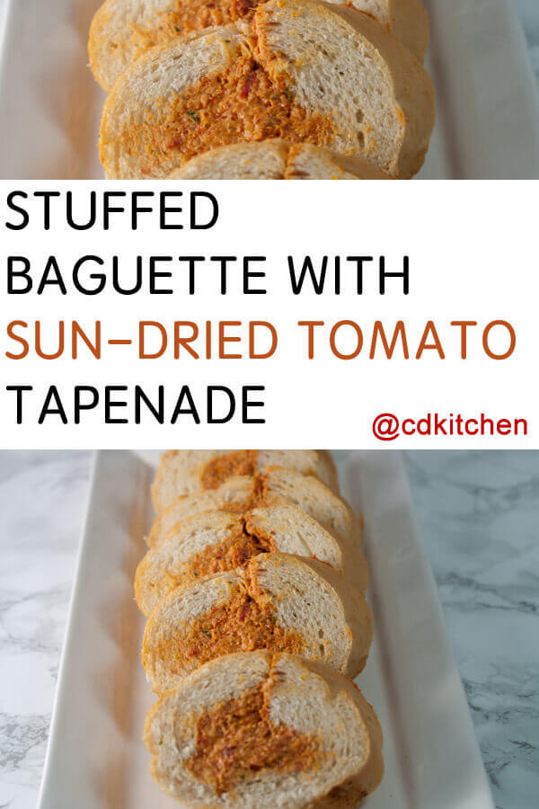 Stuffed Baguette With Sun-Dried Tomato Tapenade Recipe | CDKitchen.com