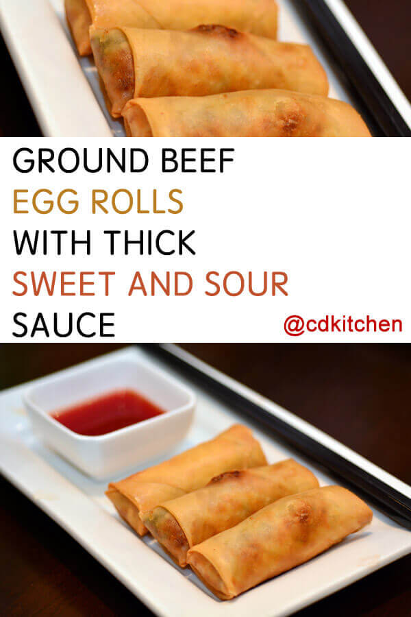 Ground Beef Egg Rolls With Thick Sweet And Sour Sauce Recipe