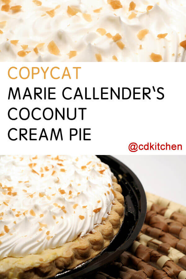 Marie Callender s Chocolate Bottom Coconut Cream Pie Recipe CDKitchen Marie Callender s Chocolate Bottom Coconut Cream Pie Recipe CDKitchen