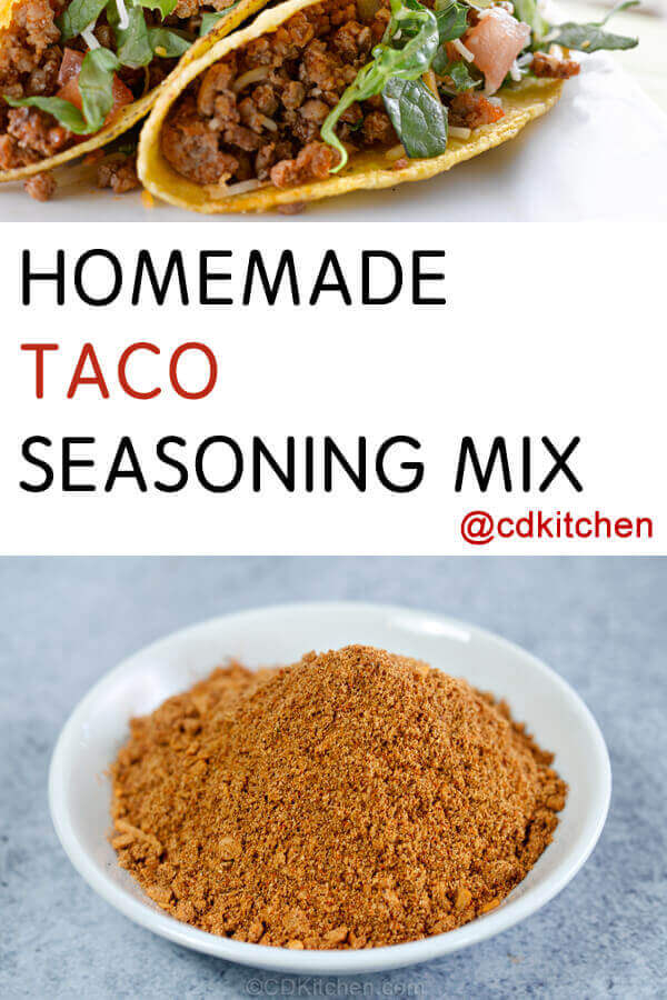 Homemade Taco Seasoning Mix Recipe CDKitchen