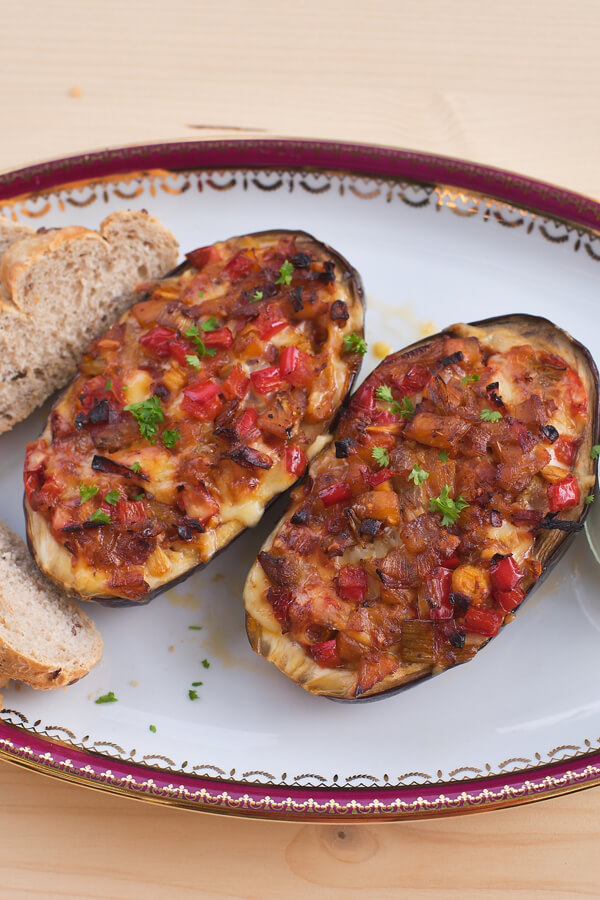 Tomato-Stuffed Eggplant Recipe