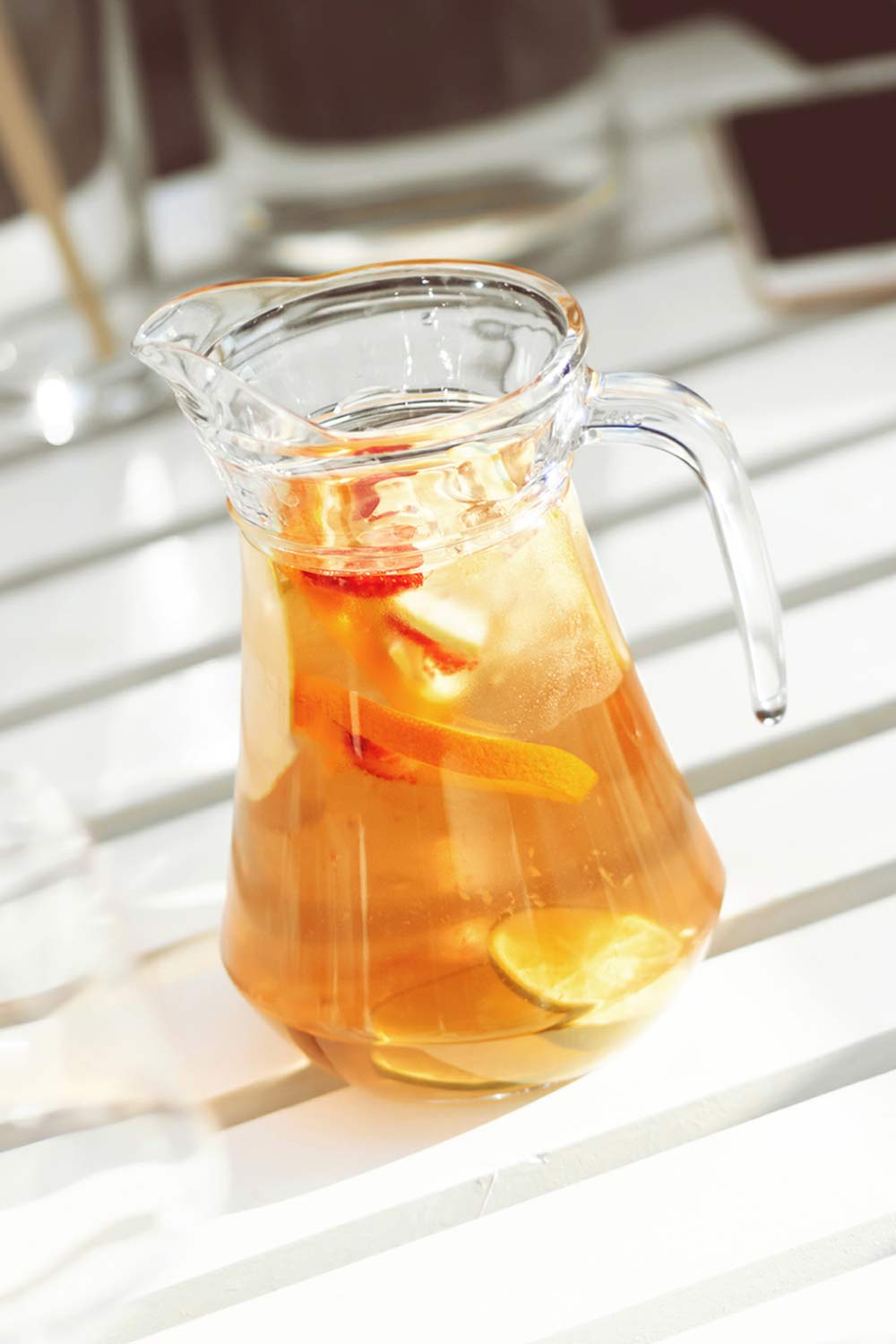White Sangria With Peaches And Frozen Grapes Recipe