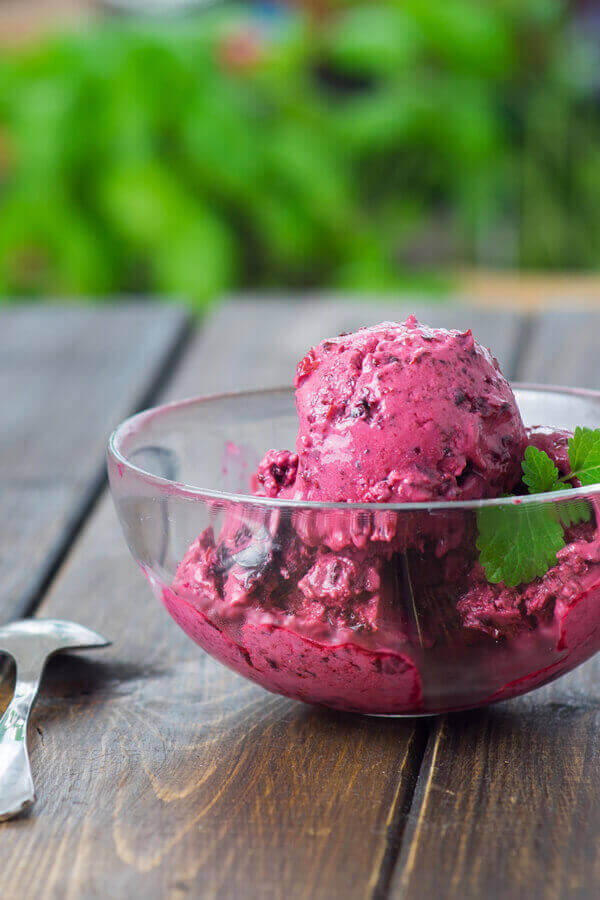 Blueberry Ricotta Ice Cream Recipe | CDKitchen.com