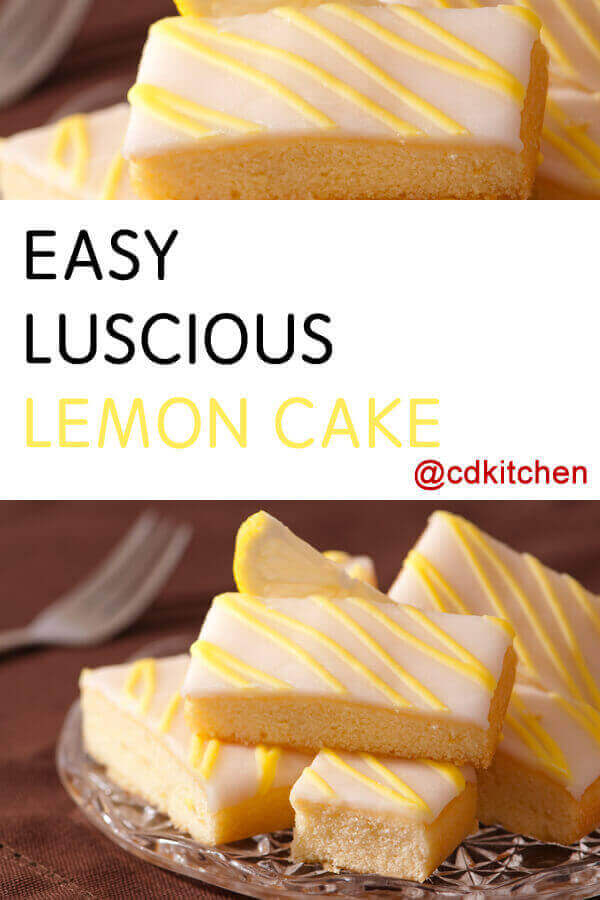 Easy Luscious Lemon Cake Recipe