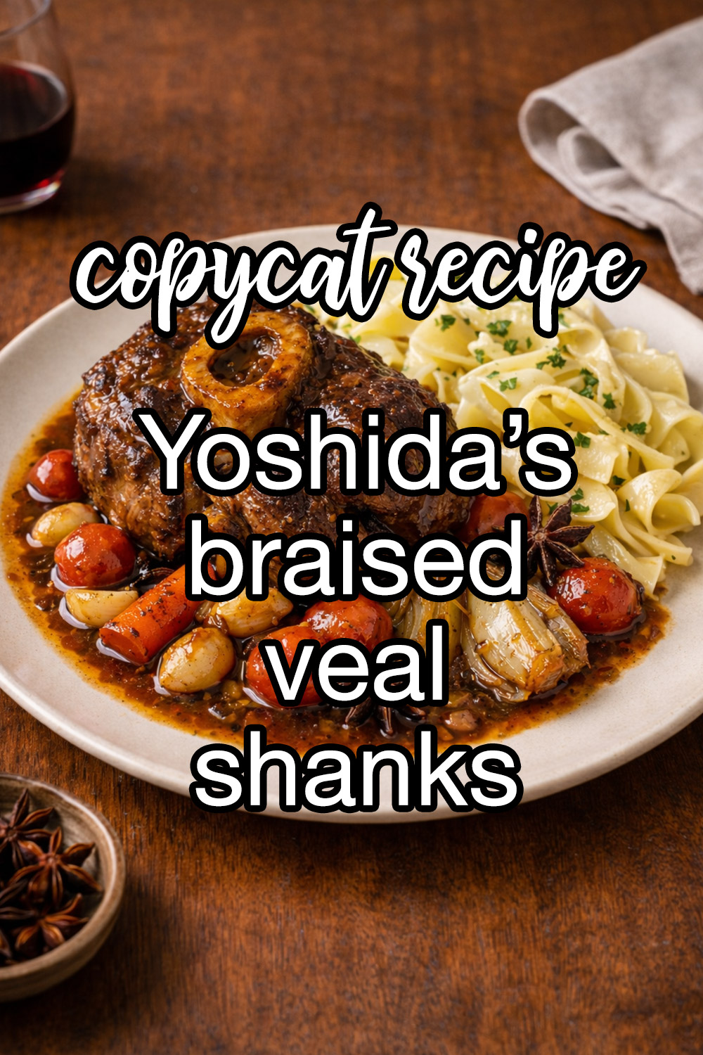 Yoshida's Braised Asian Veal Shanks Recipe