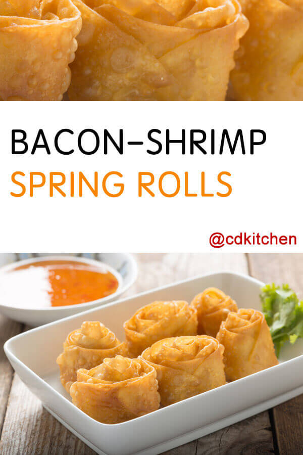 Bacon-Shrimp Spring Rolls With Pineapple Dipping Sauce Recipe