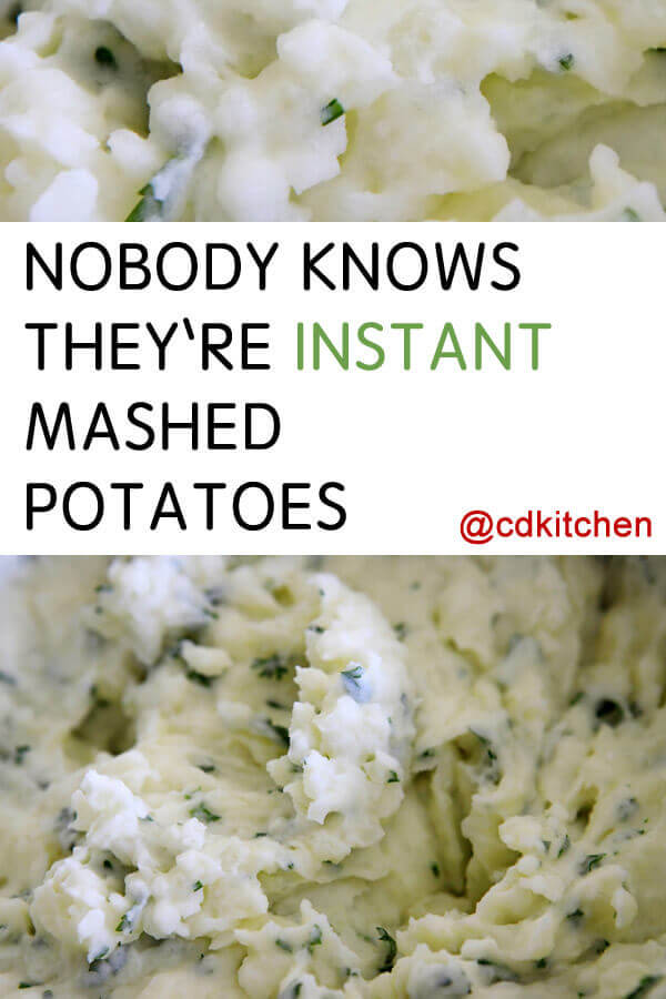 Nobody Knows They're Instant Mashed Potatoes Recipe