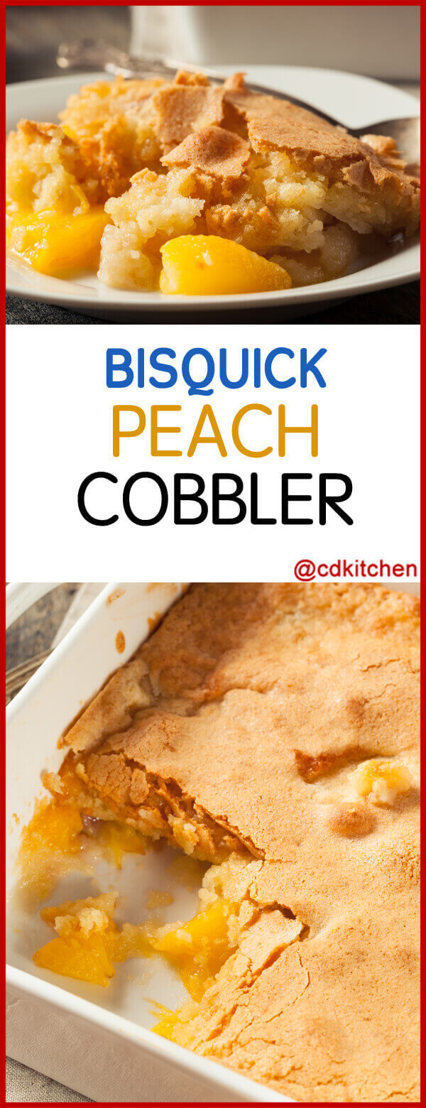 peach cobbler made with bisquick and canned peaches