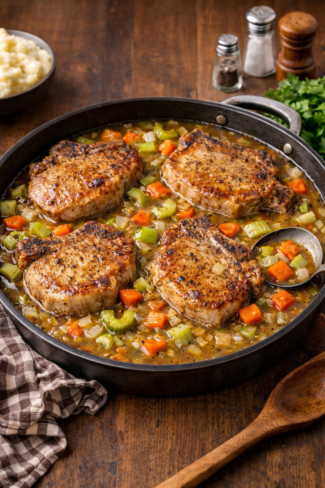 Pork Chops Jardiniere Recipe
