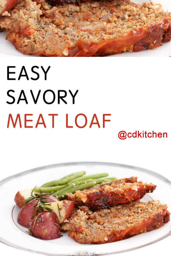 Easy Savory Meat Loaf Recipe | CDKitchen.com