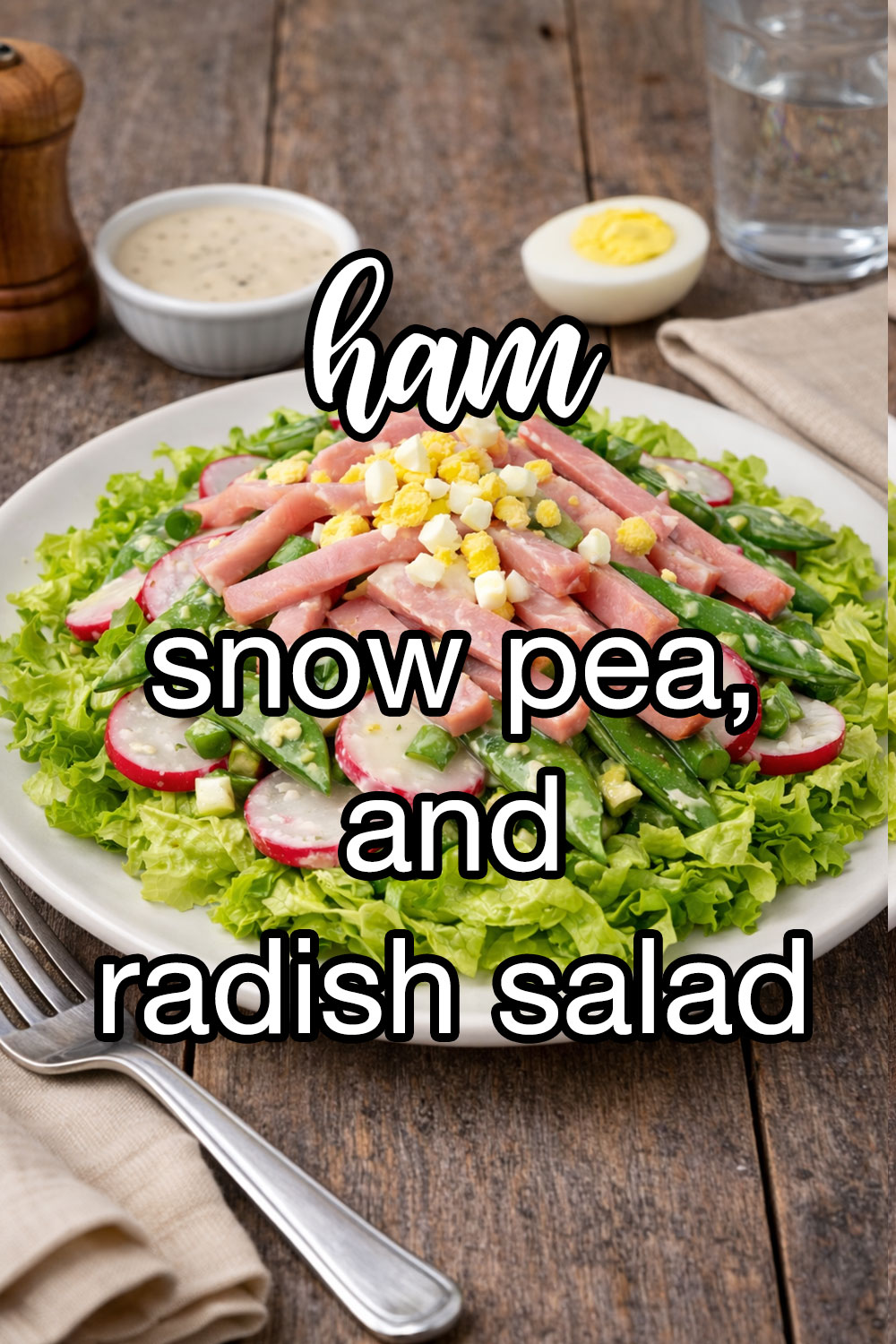 Ham, Snow Pea And Radish Salad Recipe
