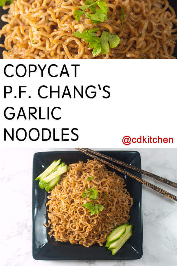 Copycat P.F. Chang's Garlic Noodles Recipe | CDKitchen.com