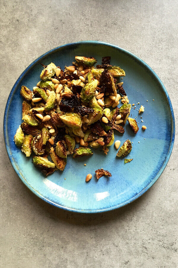 Sauteed Brussels Sprouts with Garlic and Pine Nuts Recipe