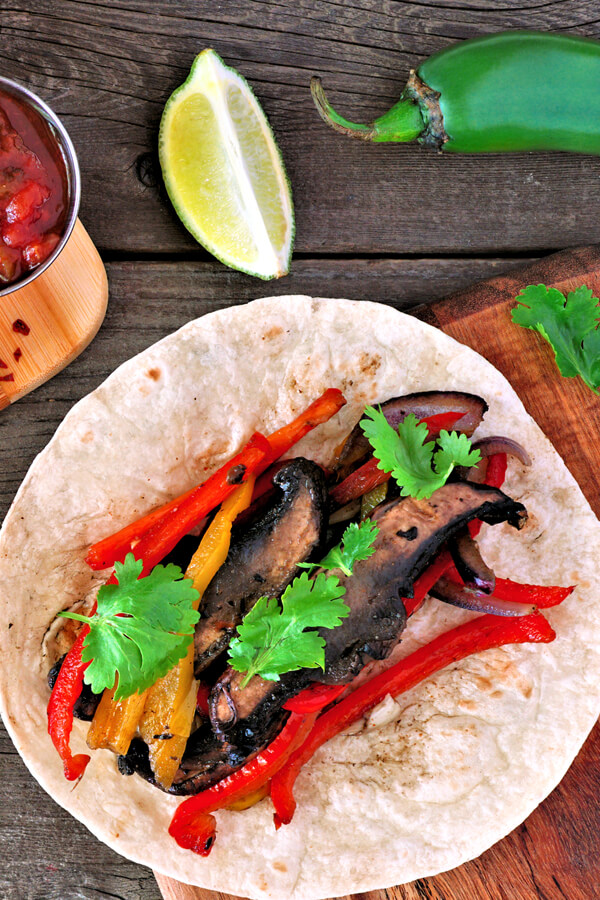 Grilled Portobello Mushroom And Veggie Fajitas Recipe