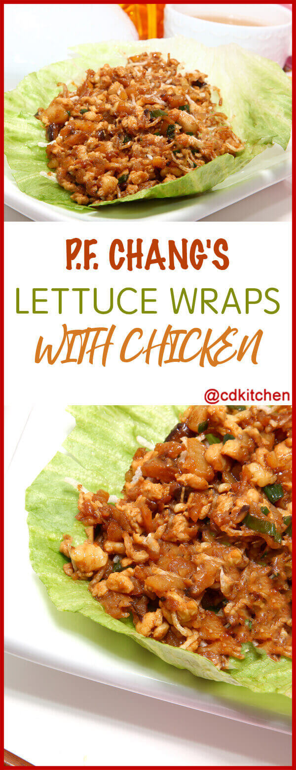 Copycat P.F. Chang's Lettuce Wraps with Chicken Recipe | CDKitchen.com