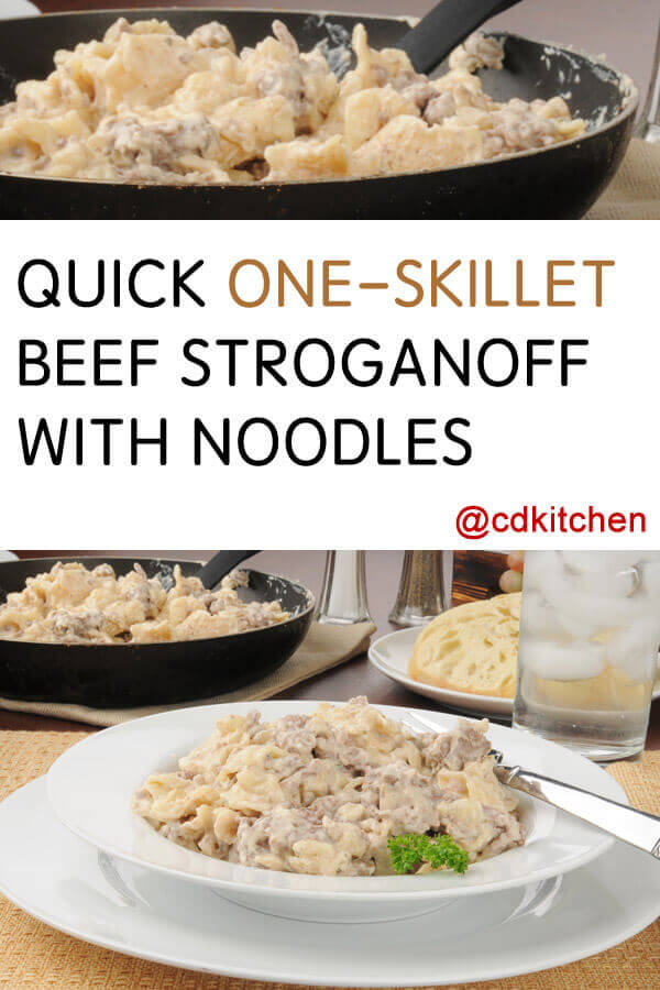 Quick One-Skillet Beef Stroganoff With Noodles Recipe | CDKitchen.com