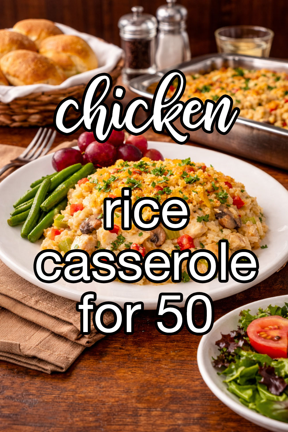 Chicken and Rice Casserole for 50 Recipe